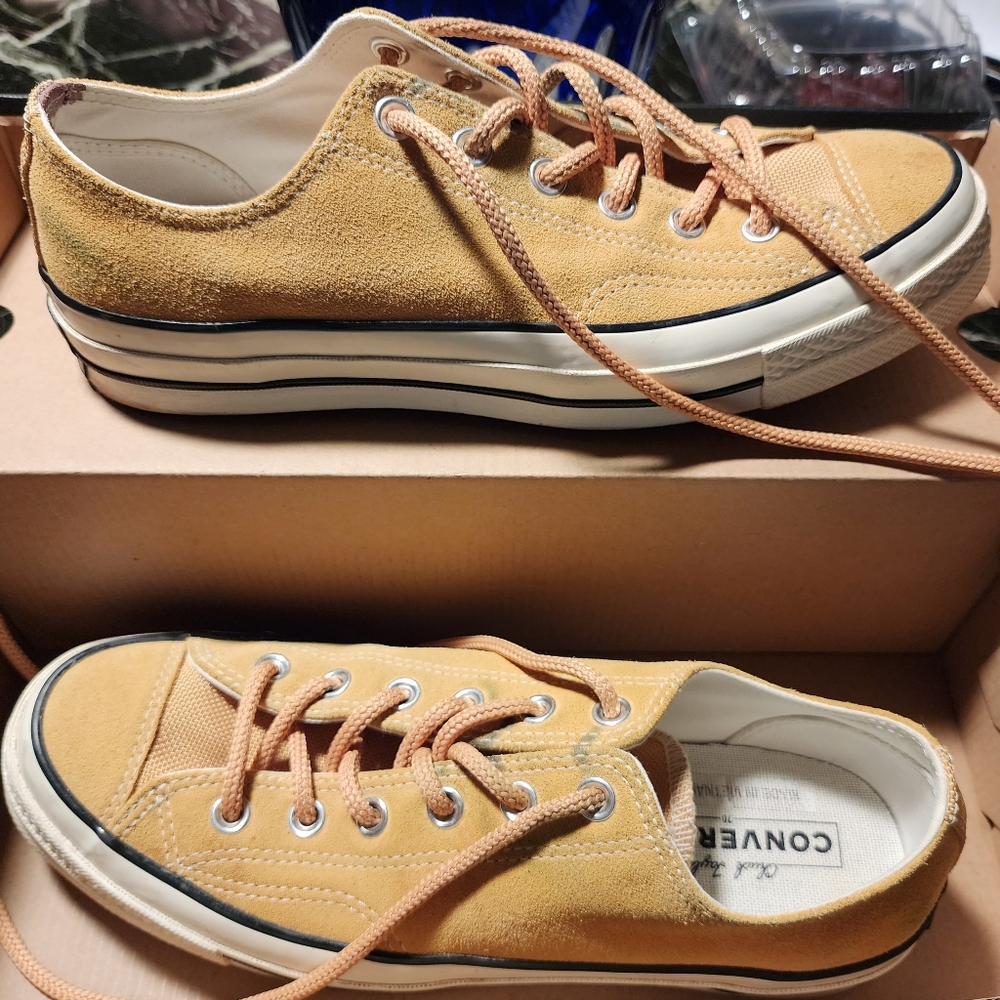 Mustard Yellow Converse Chuck Tayor Sneakers Unisex U.S. Size 7/9